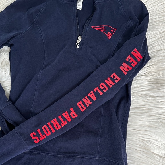 Pink NEW ENGLAND PATRIOTS Quarter-Zip Sweatshirt - Picture 2 of 7